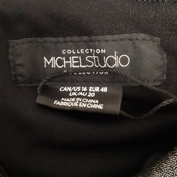 NWT Michel Studio collection dress 16 metalic glitter off shoulder. Night out - Picture 5 of 7